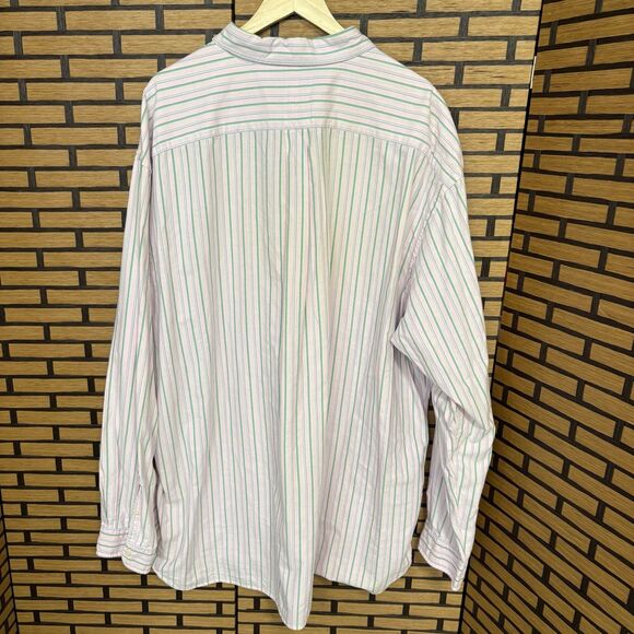 Lauren Ralph Lauren Pink And Green Stripe Button Down Shirt Size 4XLT - Picture 2 of 7